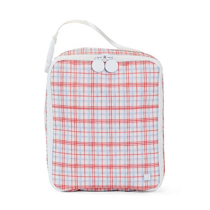 Insulated Lunch Box, Classic Red Plaid