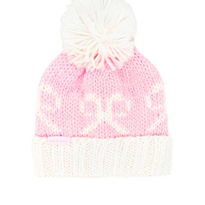 Bow Bobble Hat, Toddler & Kid Size