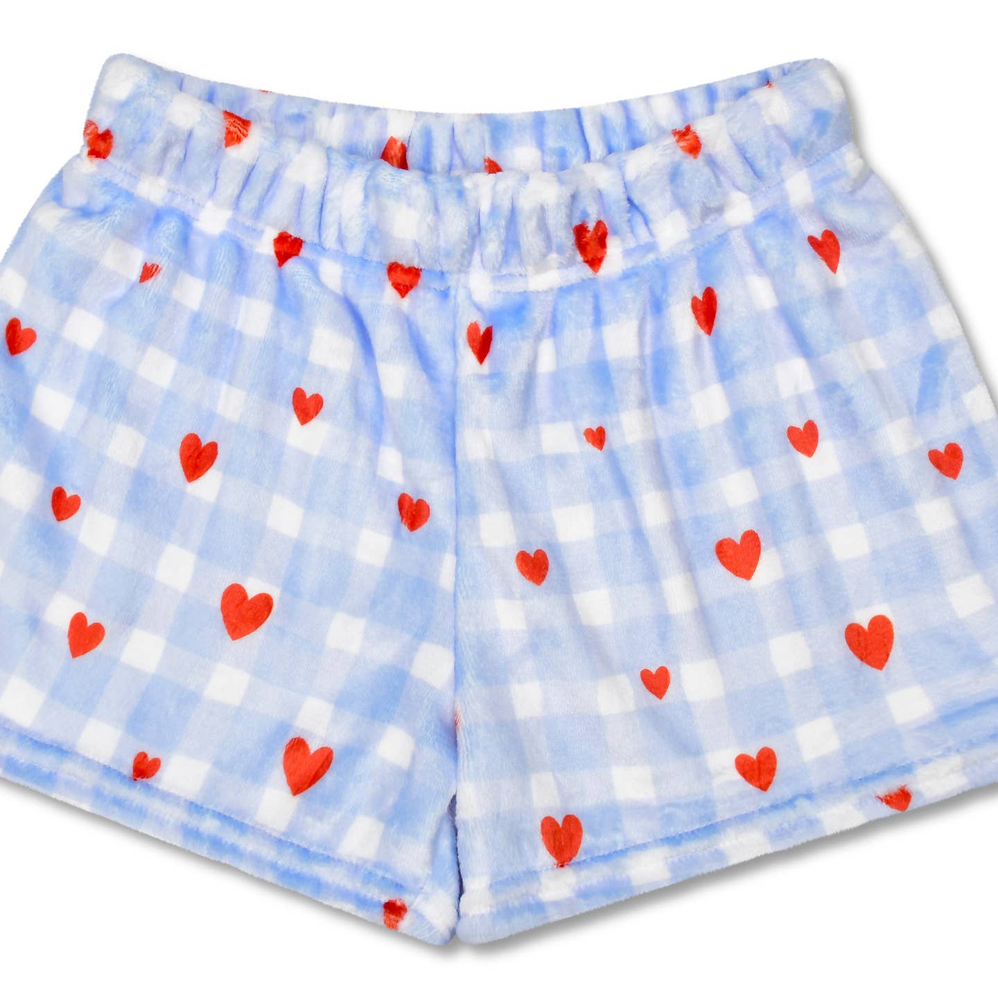 Gingham Hearts Plush Shorts