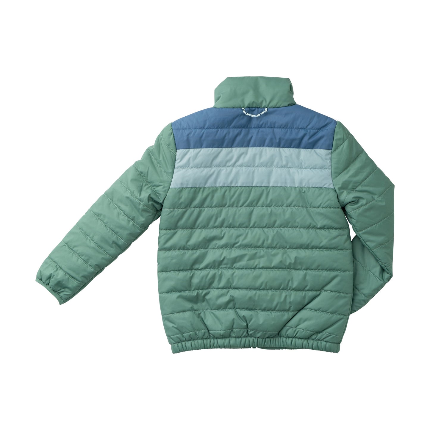 Puffer Jacket, Frosty Spruce Colorblock