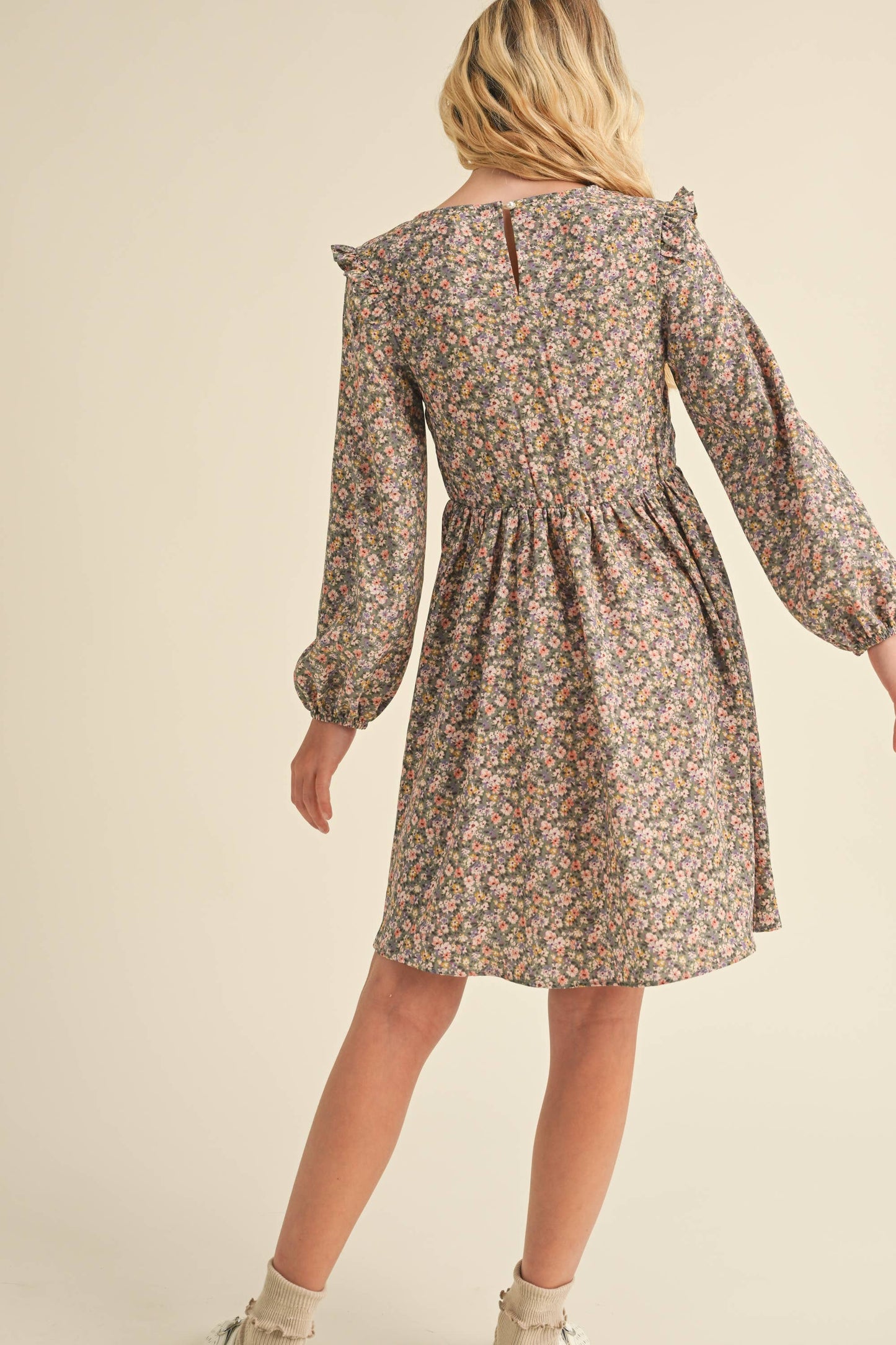 Fall Floral Smocked Dress