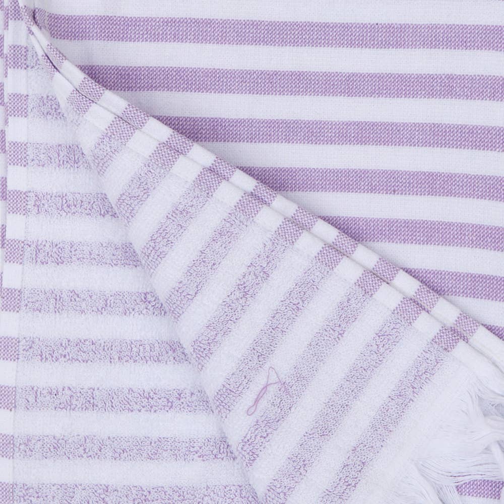 Turkish Beach Towels with Terry Backing, Multiple Colors