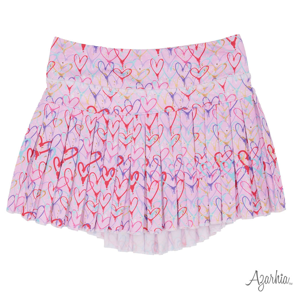 Heart Collage Mini Pleat Skort