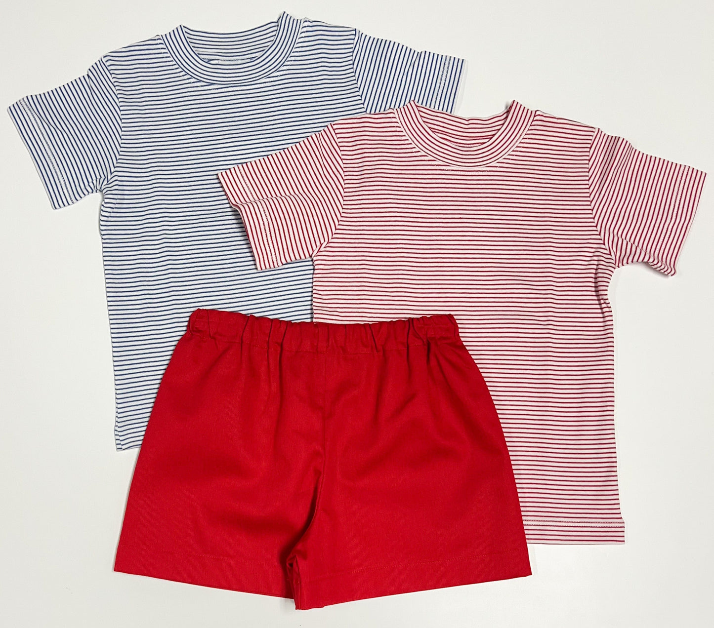 Red Stripe Short Sleeve Shirt