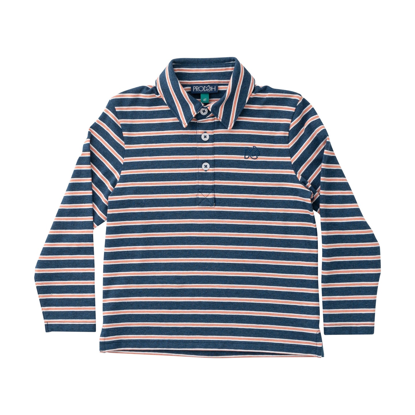 Too Cool for School Polo, Dark Denim & Crabapple