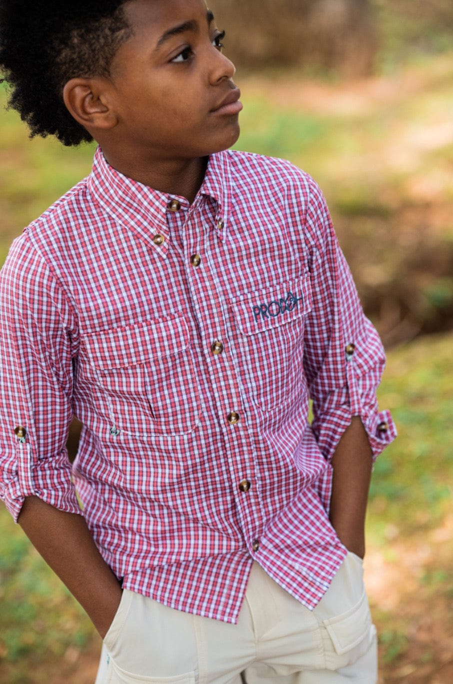 Plaid Founders' Fishing Shirt, Winterberry Plaid