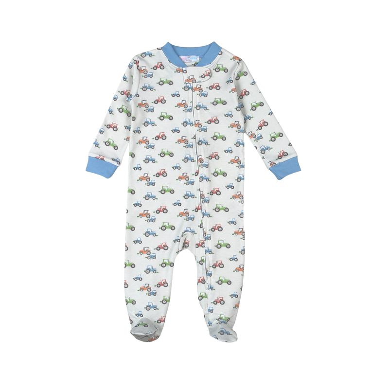 Tractors Pima Zipper Footie