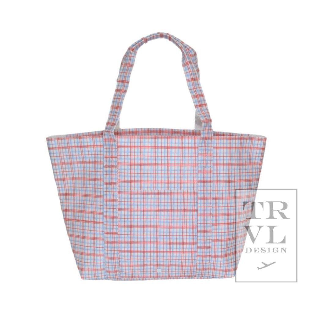 Jumbo Tote, Classic Red Plaid