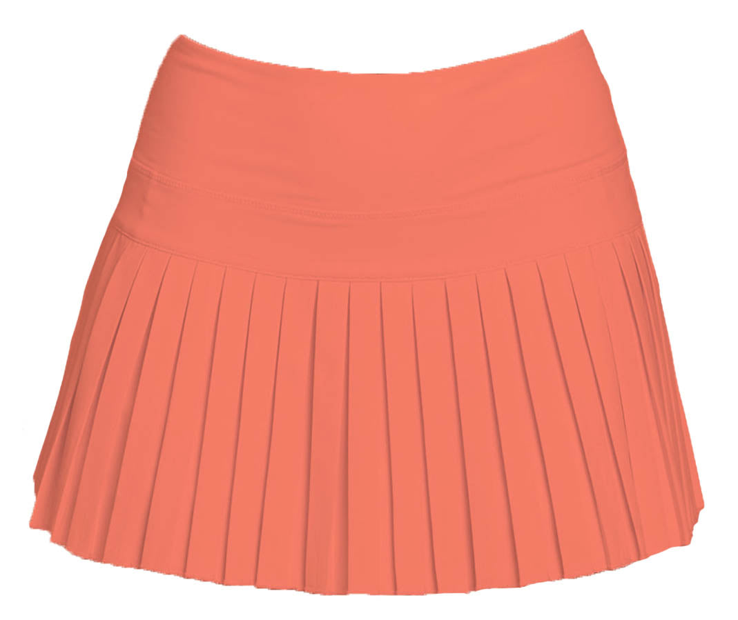 Mini Pleated Skort, Solid Melon