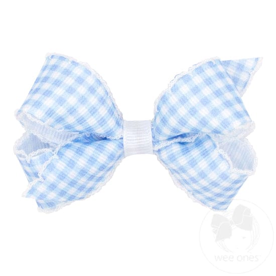 Medium Gingham Grosgrain Bows - Other Color Options Available