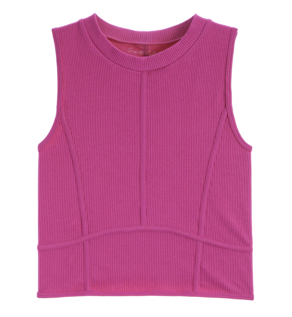 Suzette High Neck Ribbed Tank