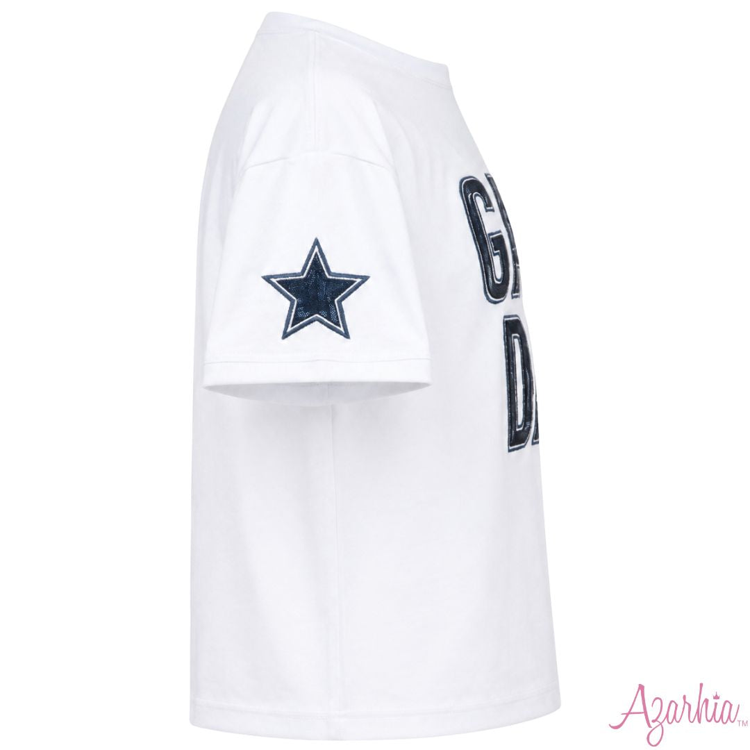 Shimmer Game Day Boxy Tee Navy