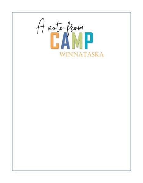 A Note from CAMP Stationery