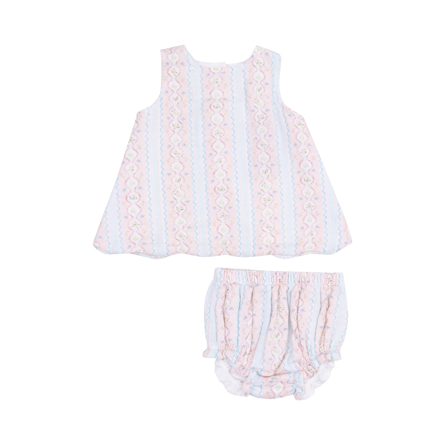 Scallop Open-Back Bloomer Set - Ogee Floral