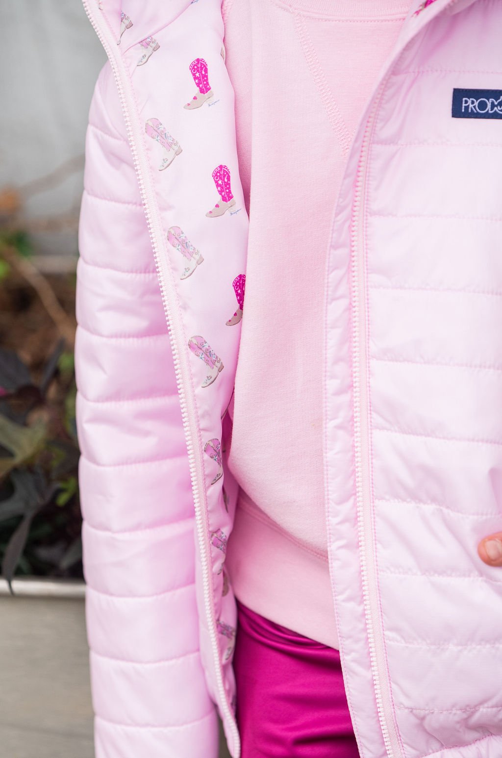 Hooded Puffer Jacket, Pink Tulle