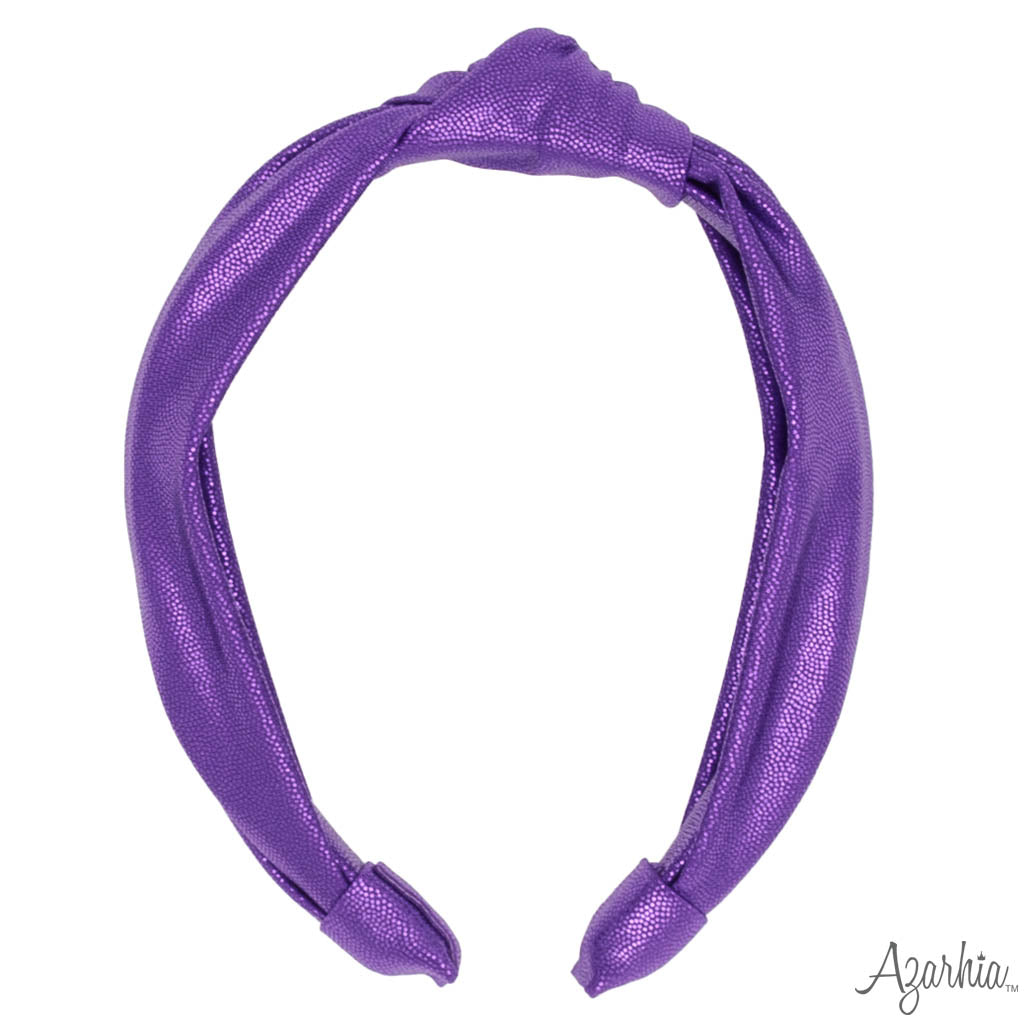 Top Knot Headband in Purple Shimmer