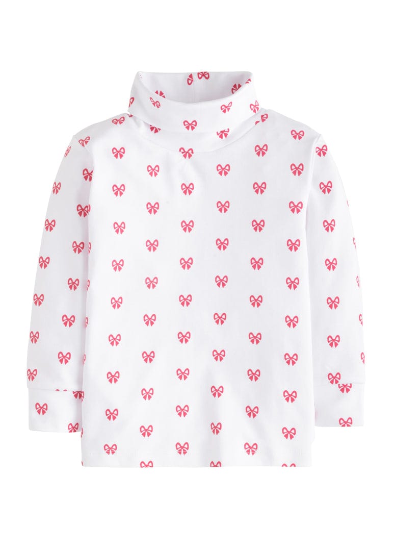 Printed Turtleneck - Red Bow