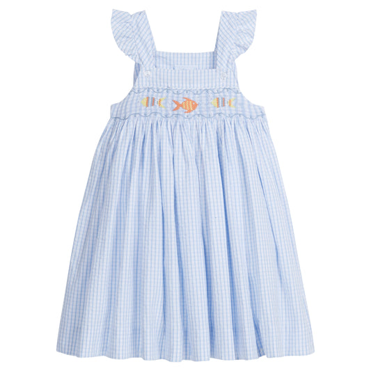 Smocked Lizzie D Dress - Fish