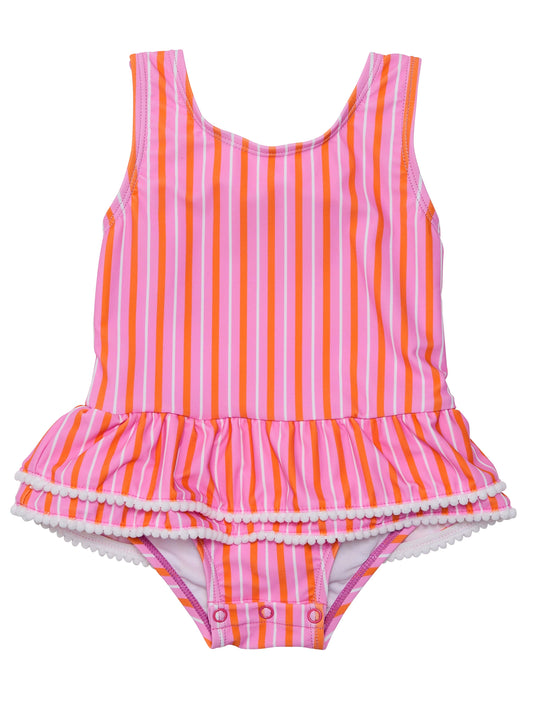 Stripey Sunset Skirt Swimsuit