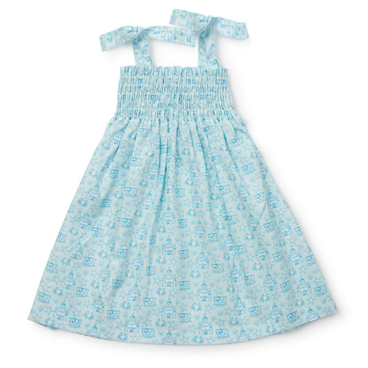 Betsy Dress, Sandcastles Blue