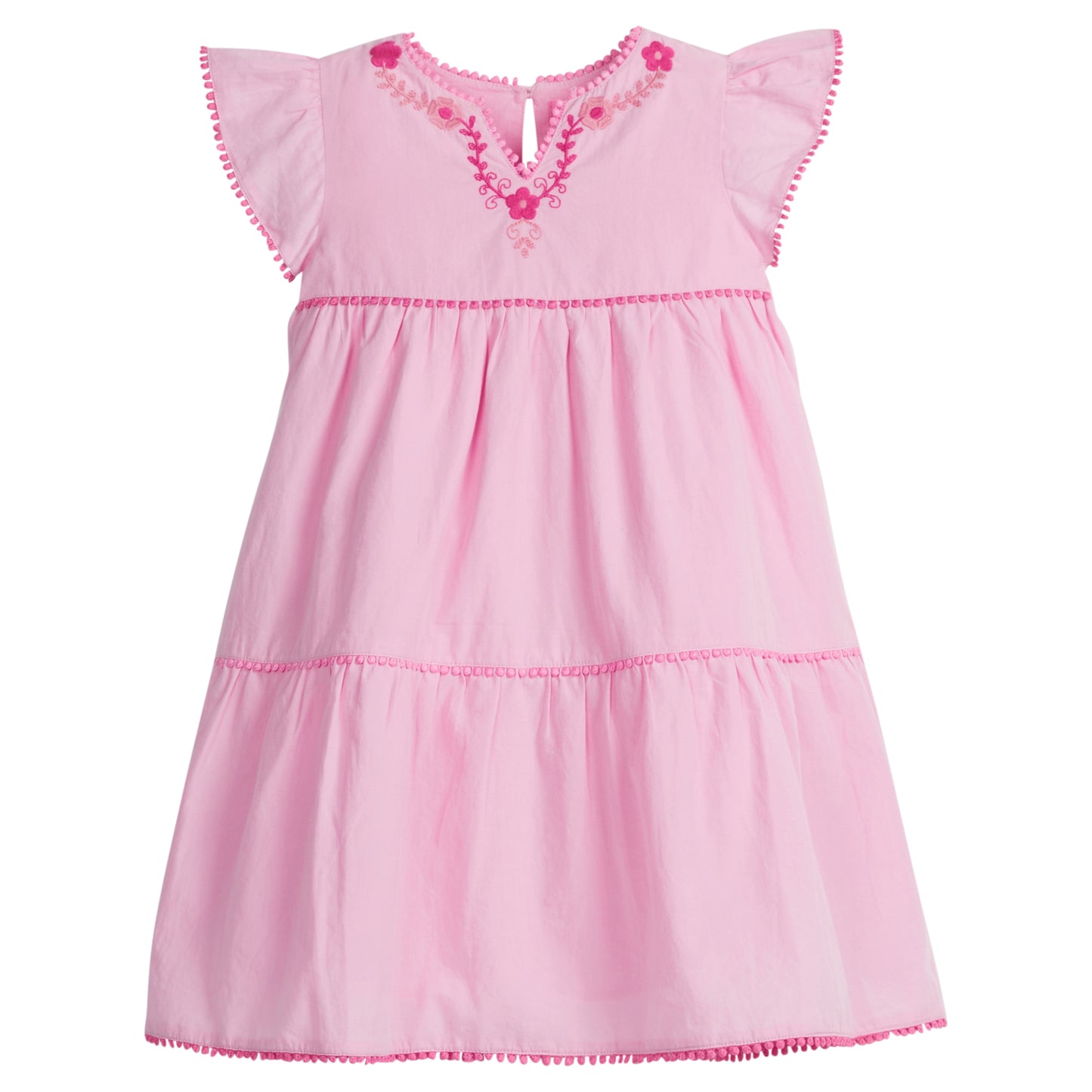 Positano Dress - Pink Embroidery