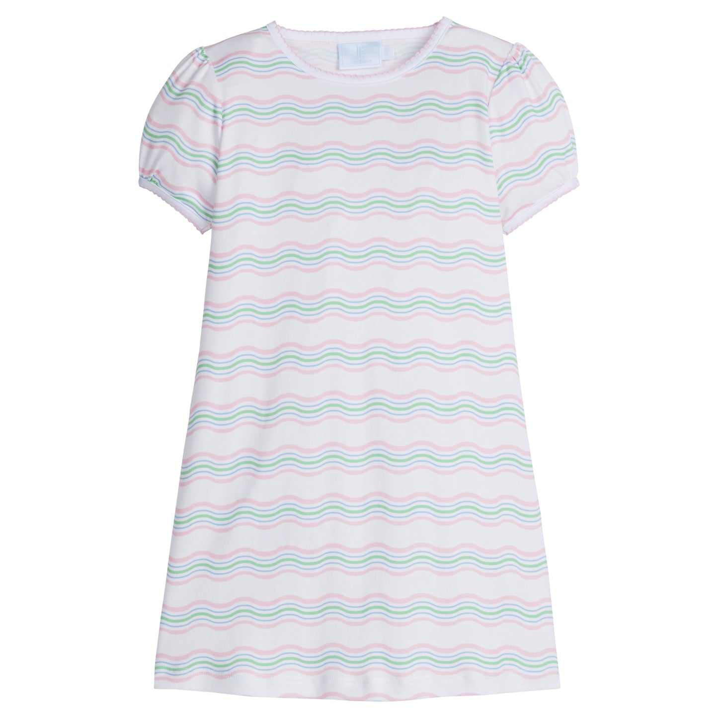 Printed T-Shirt Dress - Squiggle Stripe