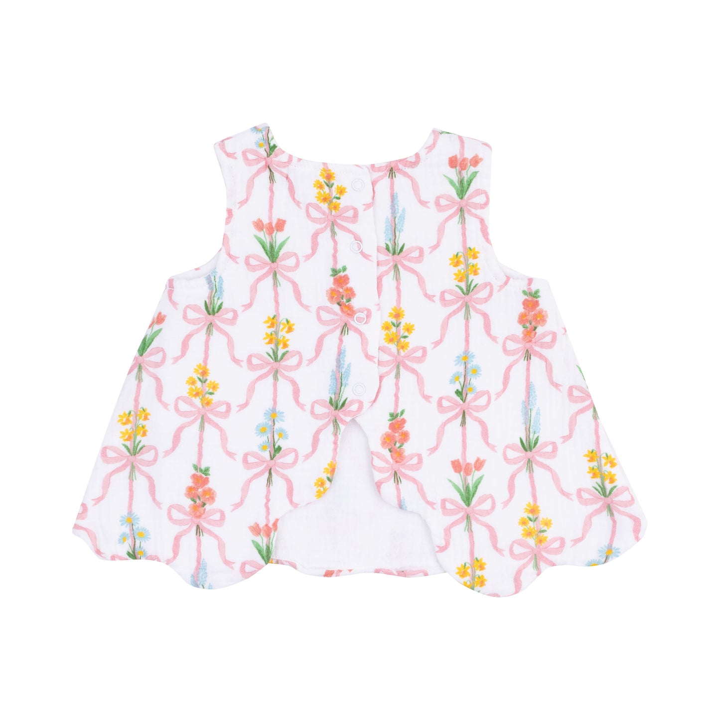 Scallop Open-Back Bloomer Set - Ribbon Bouquets