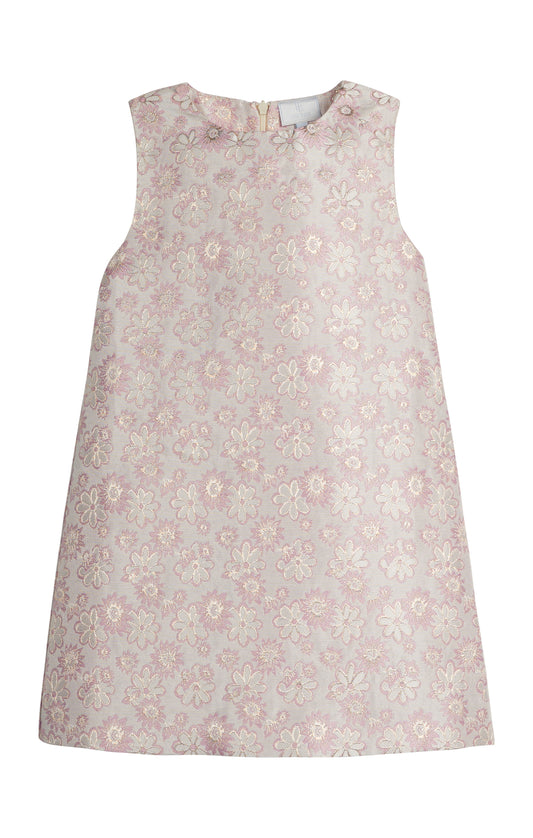Classic Shift Dress - Rosewood Jacquard