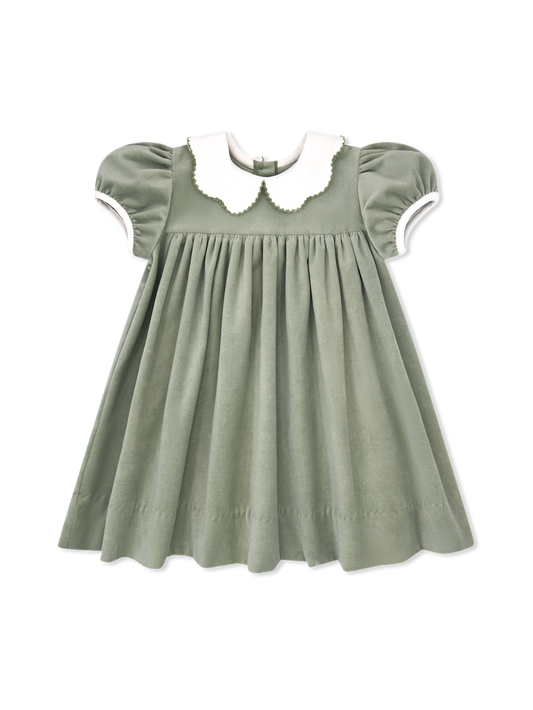 Special Moments Dress, Leyland Green Velvet