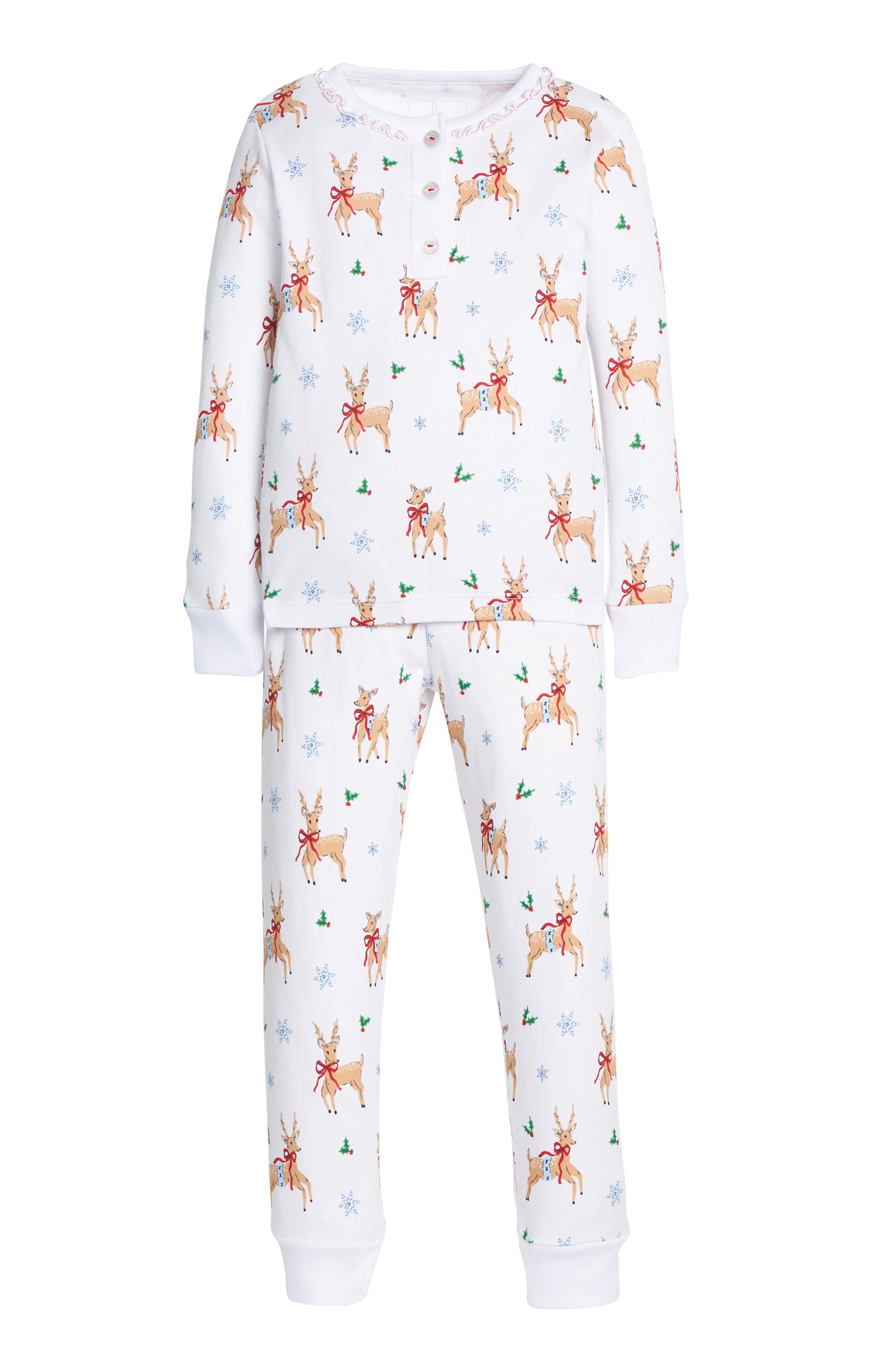 Ruffled Printed Jammies, Reindeer Games