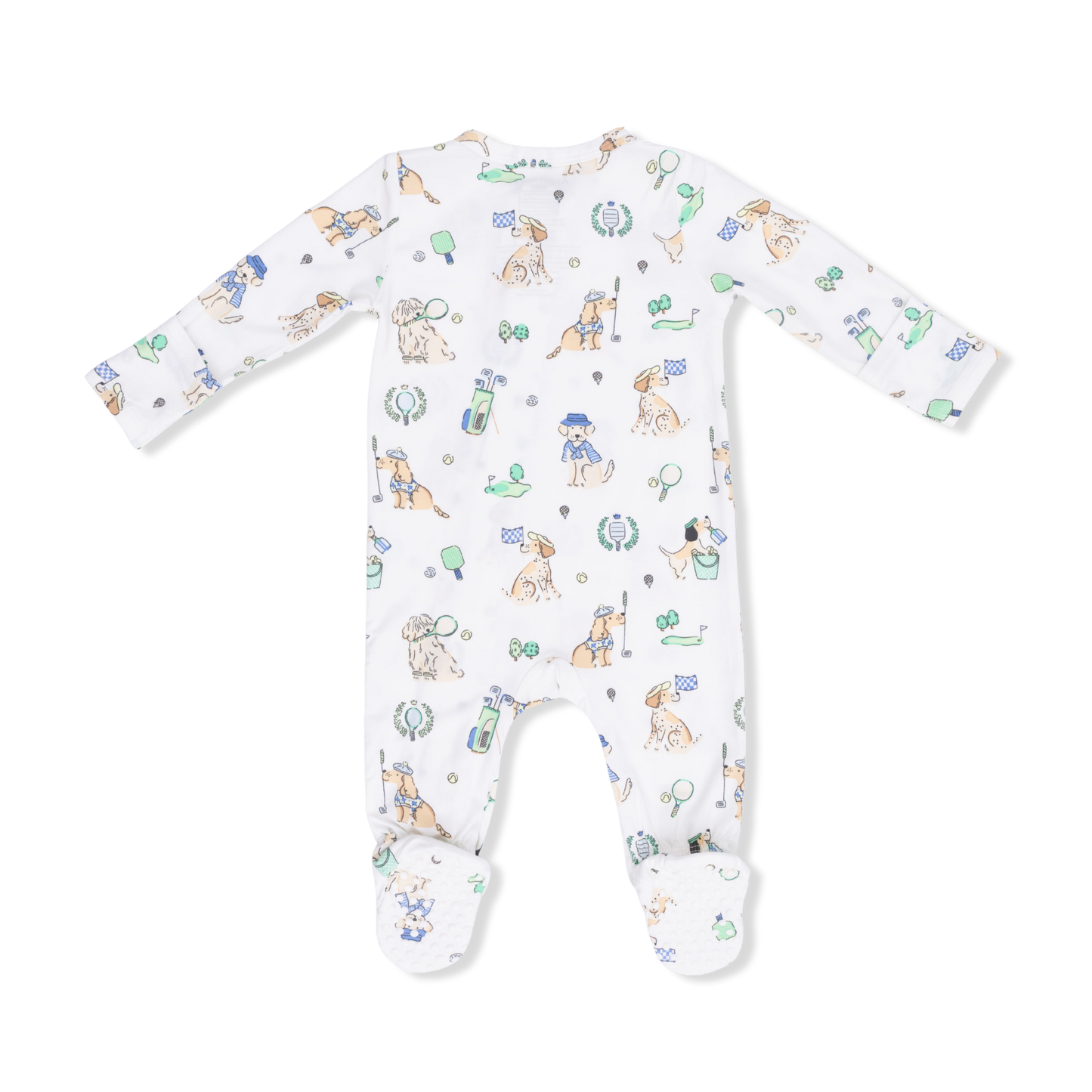 Country Club Dogs Neutral 2 Way Zipper Footie
