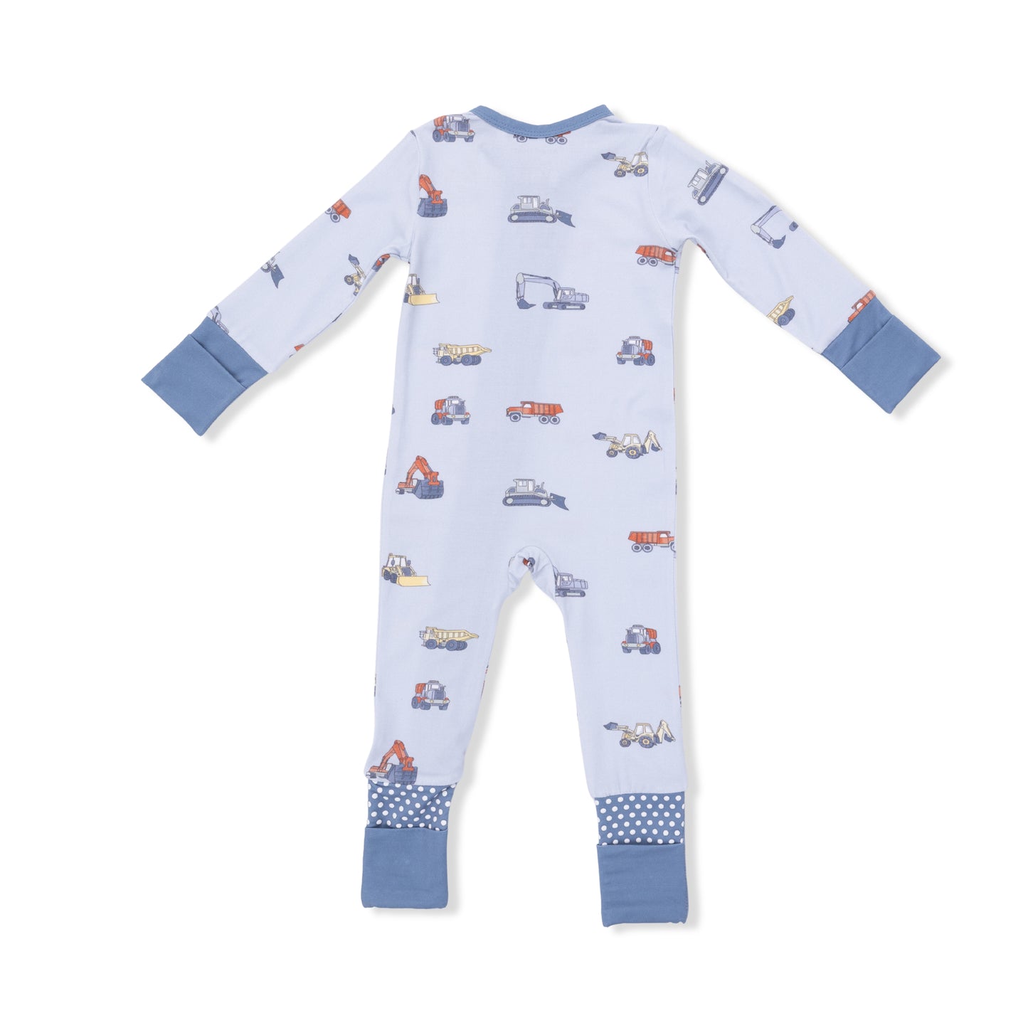 Construction Vehicles Convertible Romper