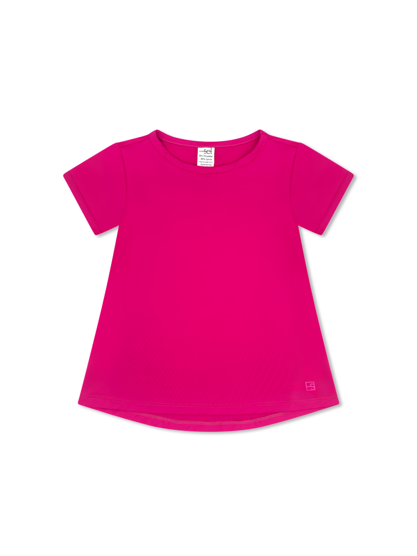 Bridget Basic Tee, Power Pink