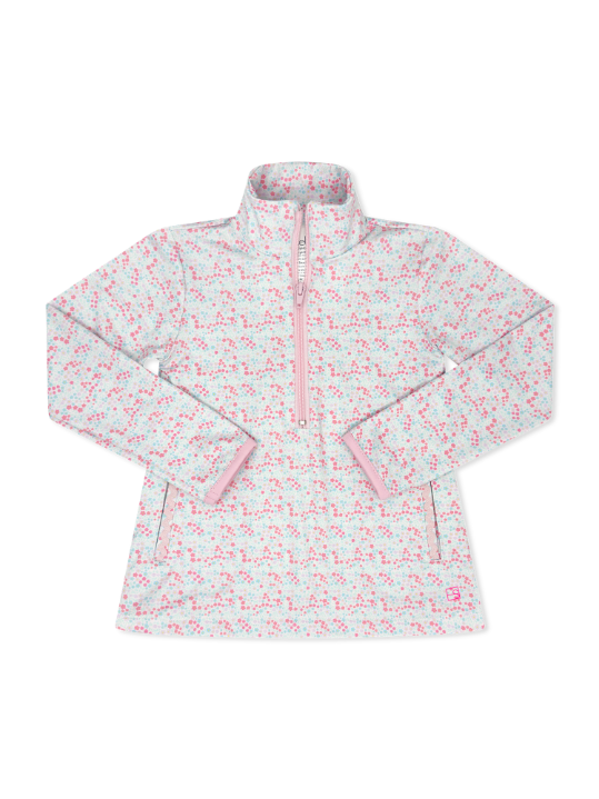 Heather Half Zip in Petal Play