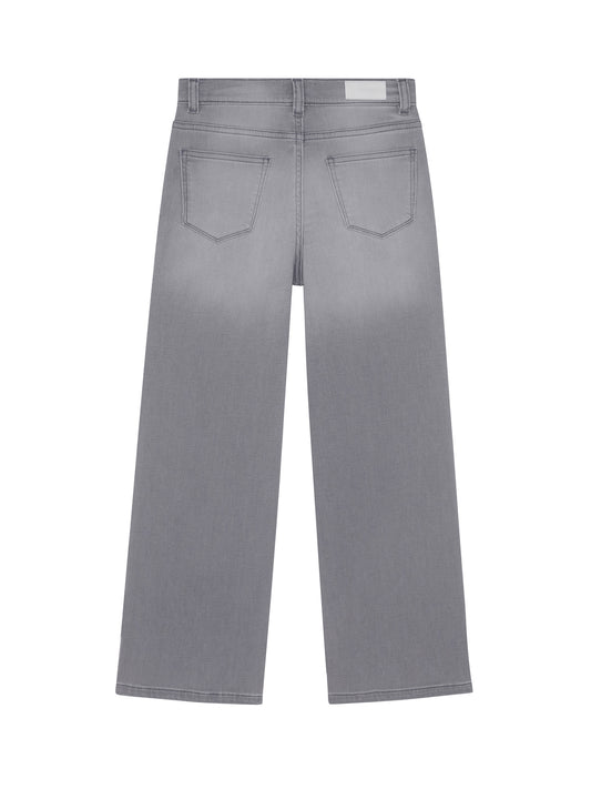 Lily Wide Leg Knit Jeans, Washed Grey