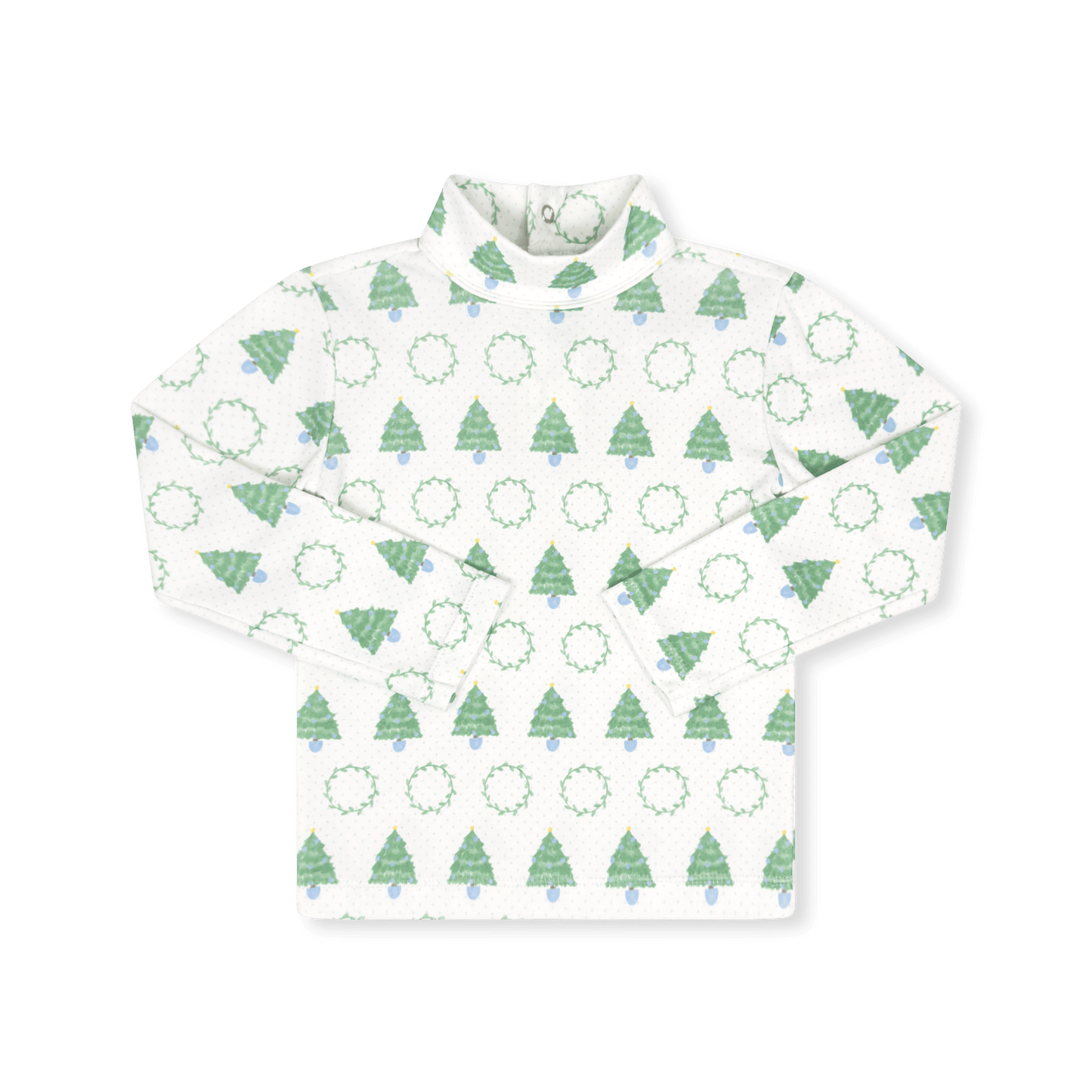 Tiny Tot Turtleneck, Christmas Tree Blue