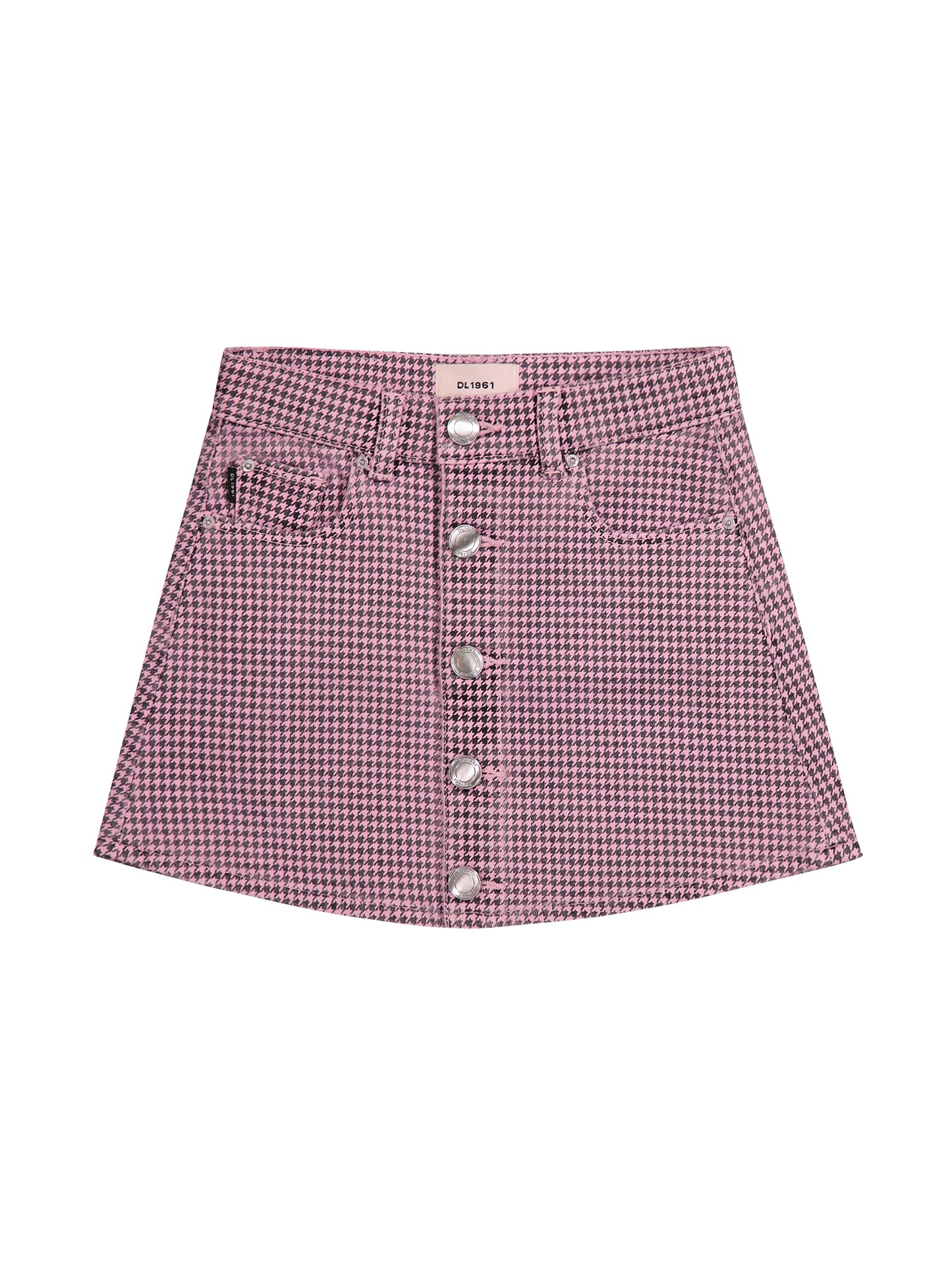 Jenny Skirt, Pink Houndstooth