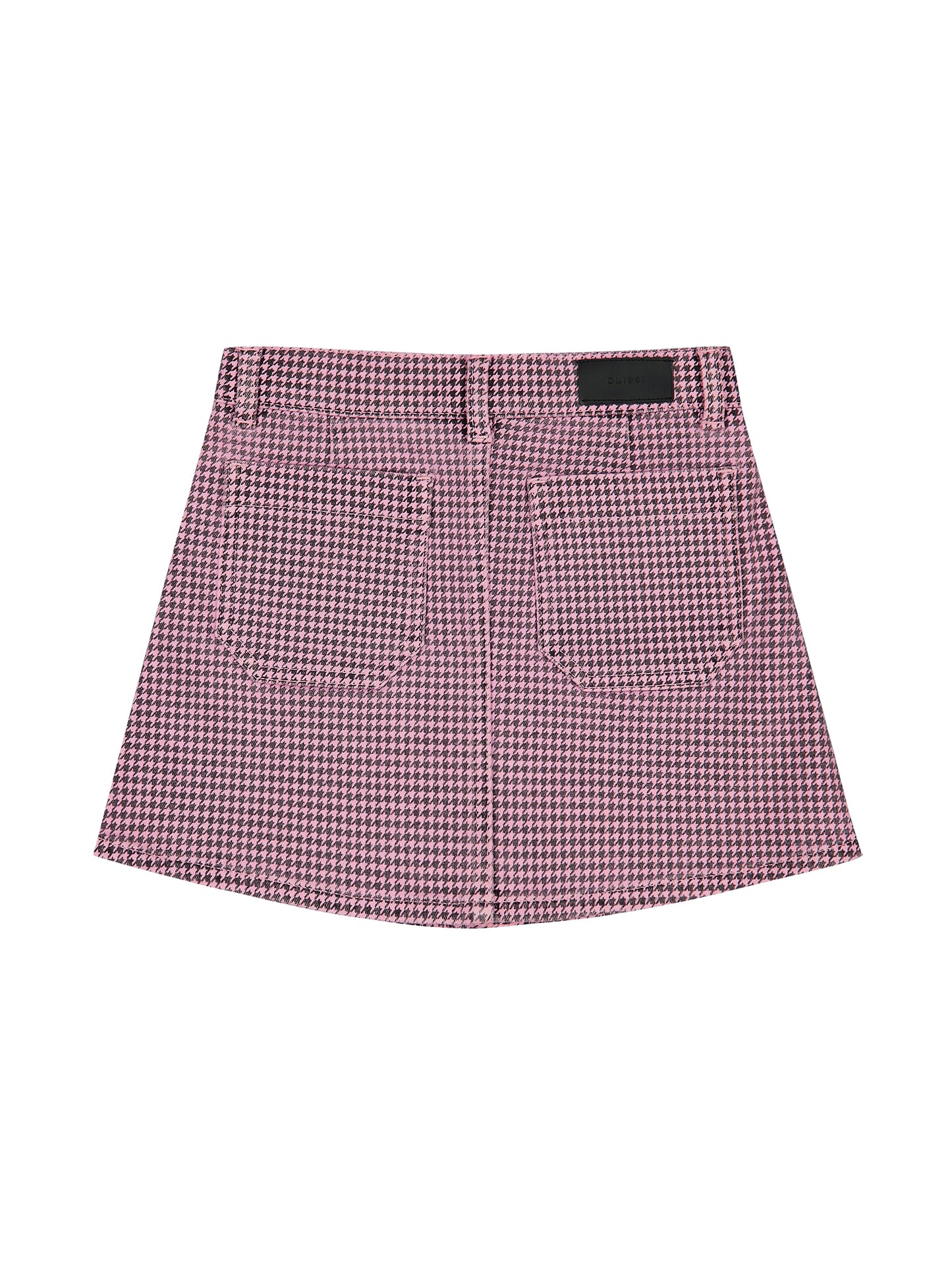 Jenny Skirt, Pink Houndstooth