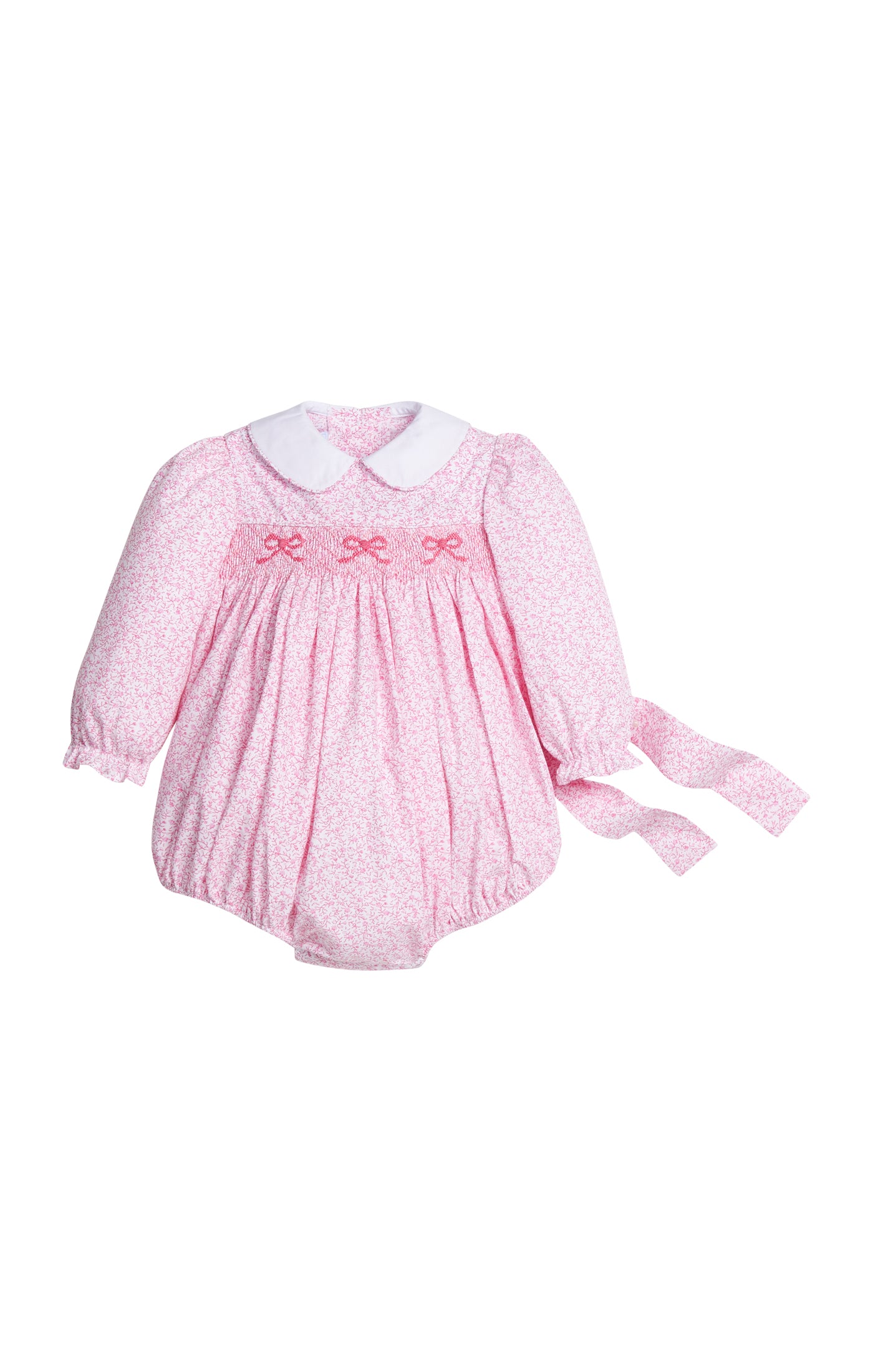 Smocked Natalie Bubble, Pink Vinings