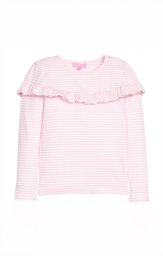 Emily Top, Pale Pink Stripe