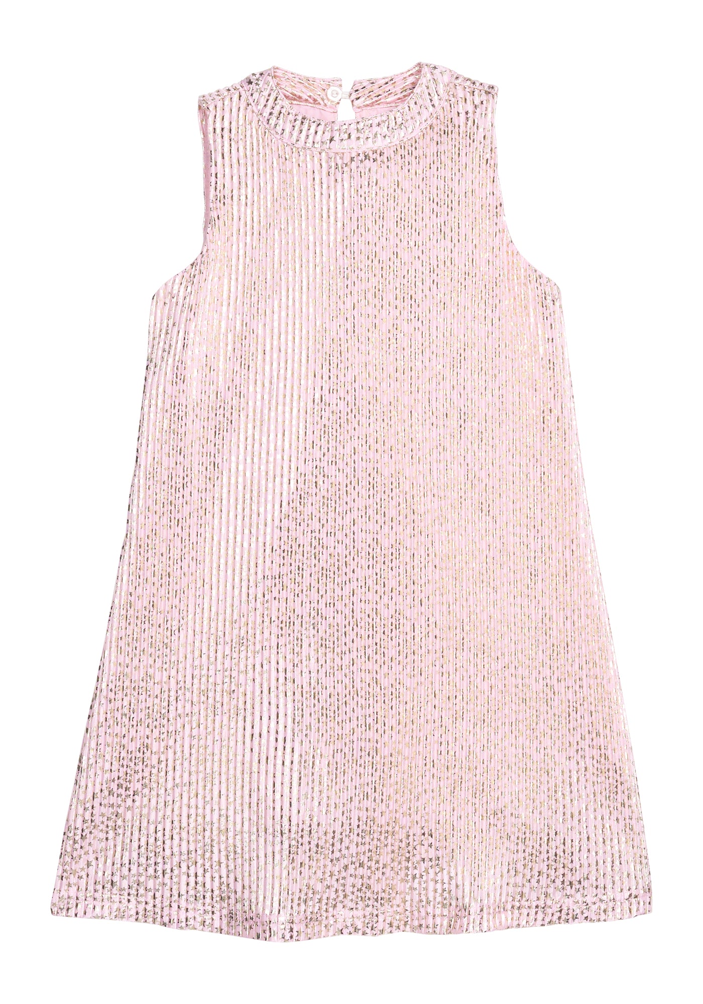 Swing Dress, Pink Crinkle Stars