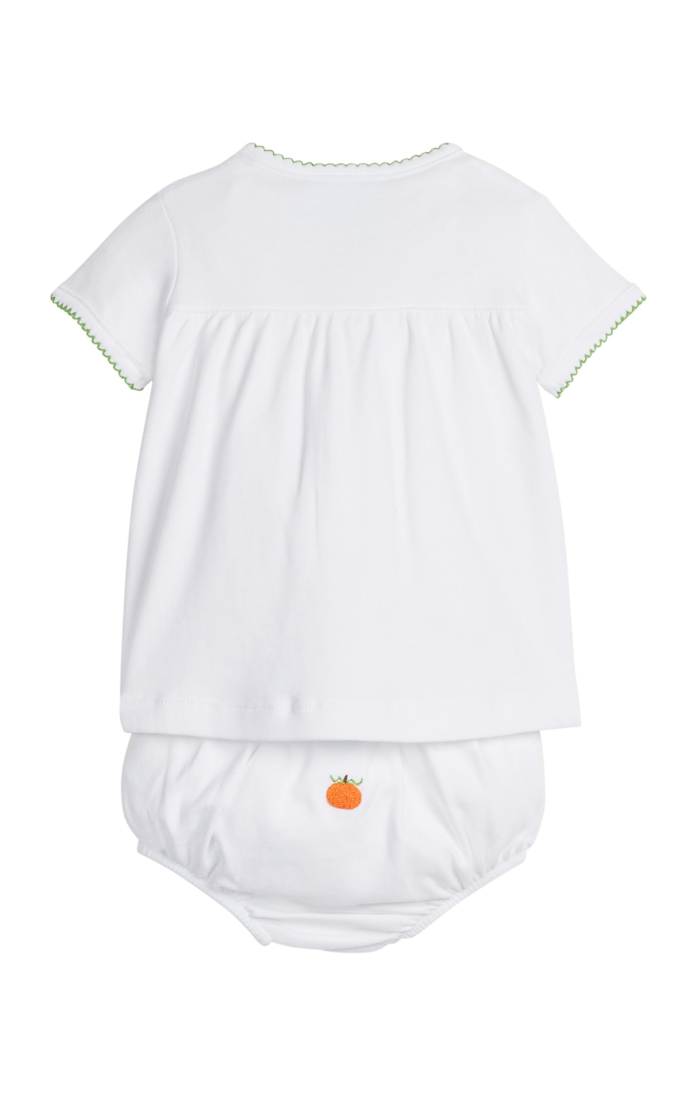 Pinpoint Layette Knit Set, Pumpkin