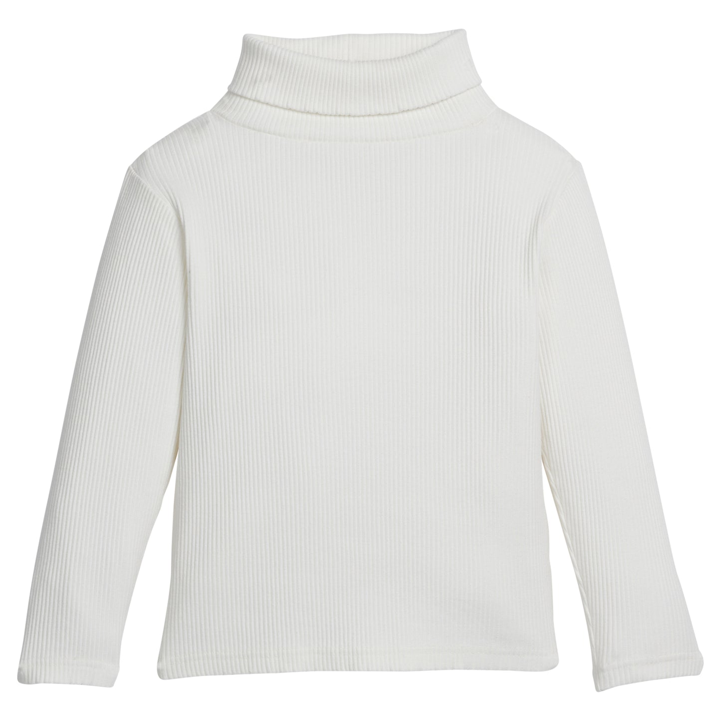 Solid Ribbed Turtleneck, Ivory