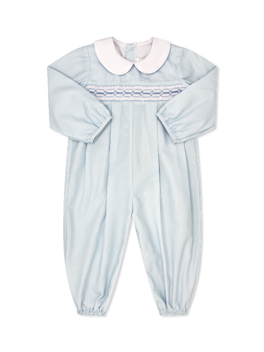 Christopher Romper, Baby Blue Minigingham