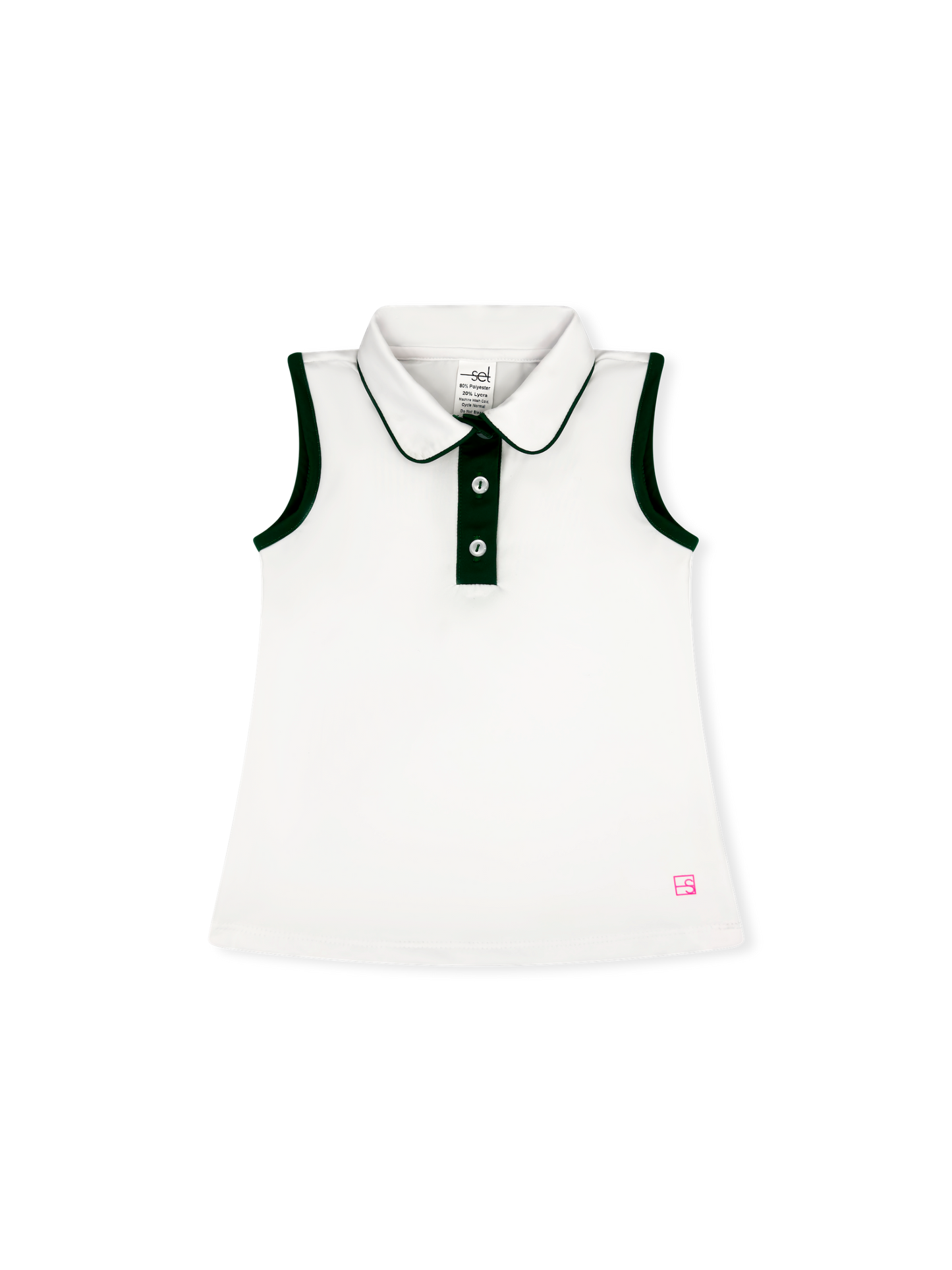 Gabby Tank - Pure Coconut/Augusta Green