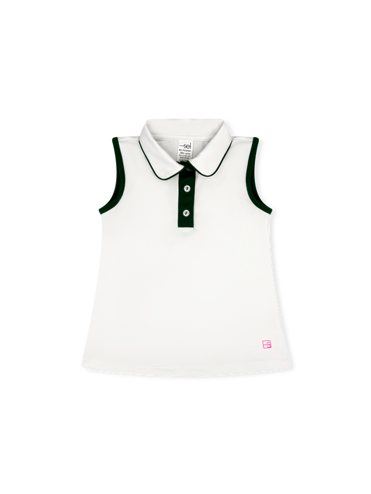 Gabby Tank - Pure Coconut/Augusta Green