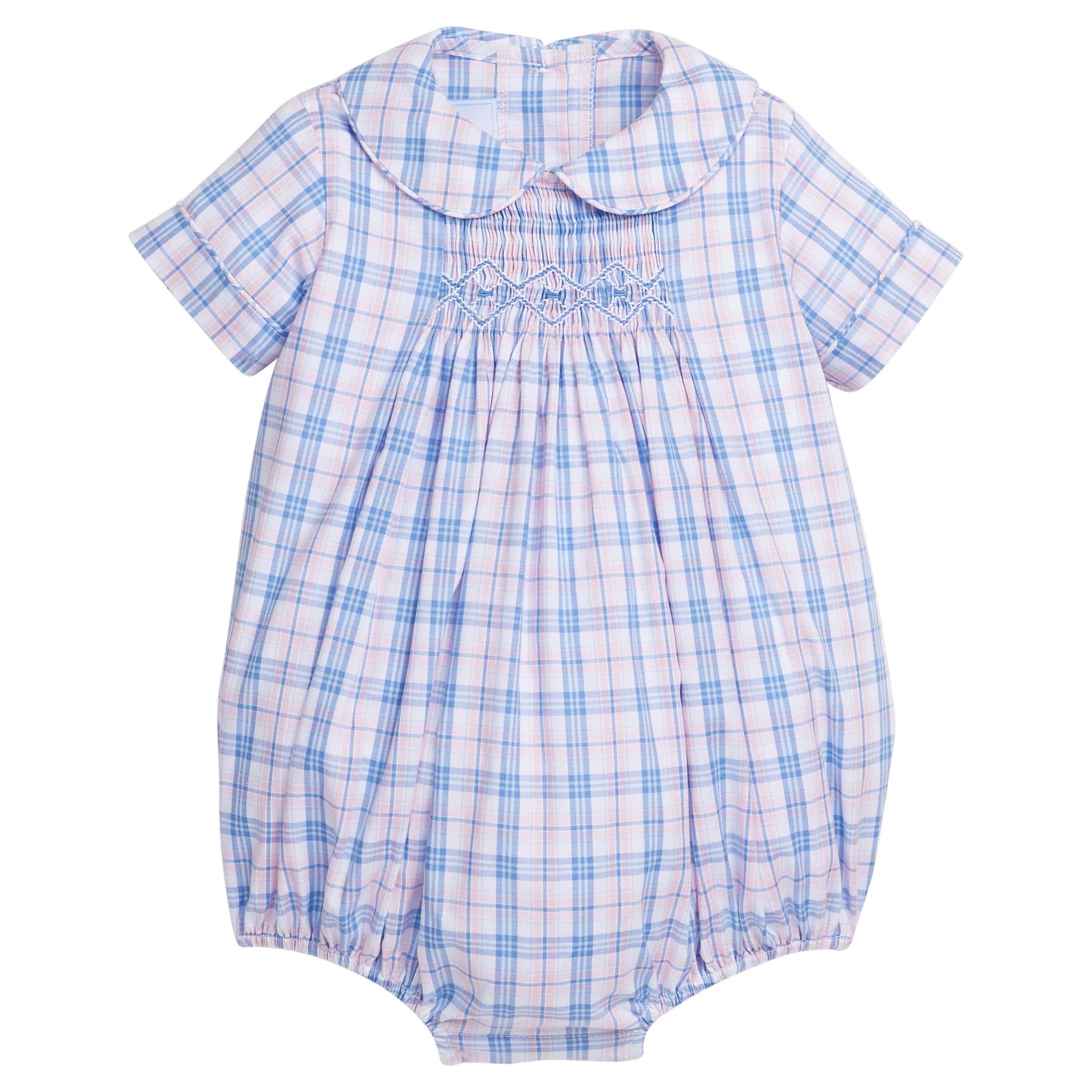 Albany Plaid Smocked Bubble