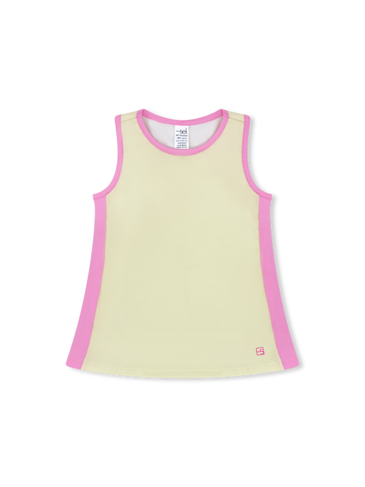 Nicole Tank - Sunshine Yellow/Flamingo Pink