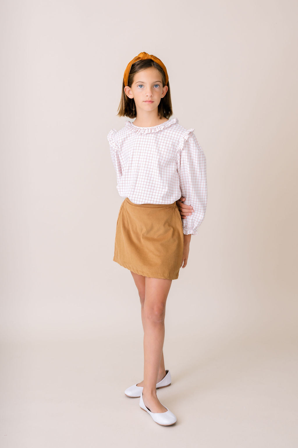 Evelyn Blouse, Newbury Street Plaid