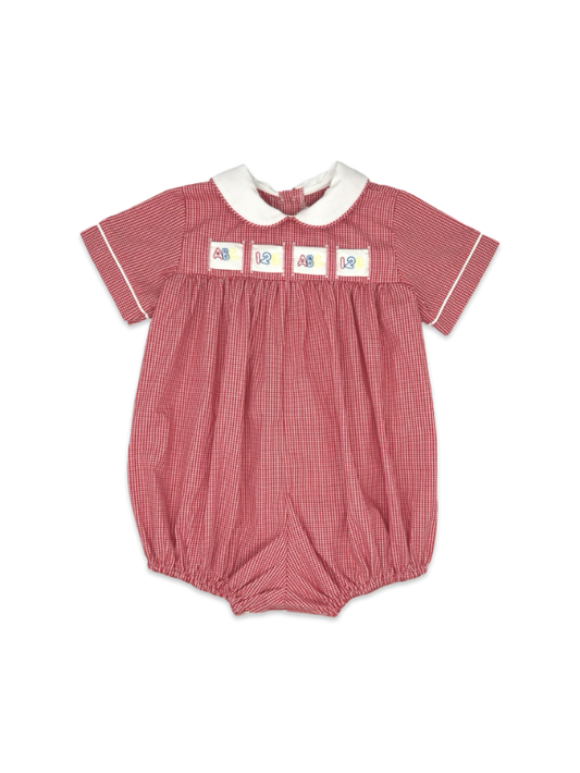 Noah Ribbon Bubble, Ridgeland Red Minigingham